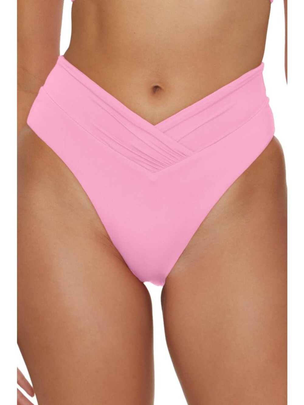 High-Waisted Shirred Cheeky Bikini Bottoms for Women | Swimwear Separates